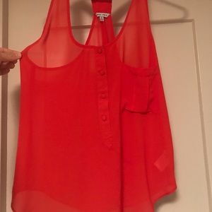 Red tank pocket naked zebra size small